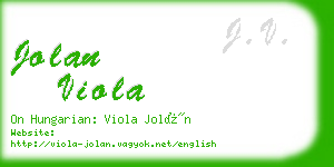 jolan viola business card